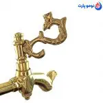 خرید شیر سماور و کتری تراش دار طلایی